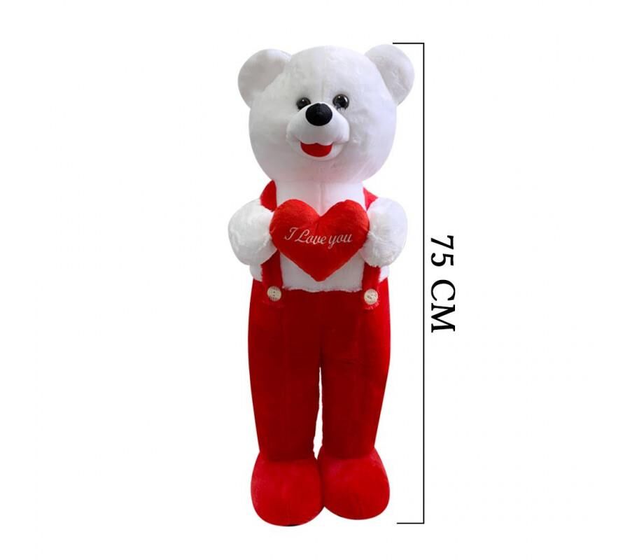 Nessiworld 75 Cm Çiçekli Tulumlu Ayakta Duran Peluş Ayıcık