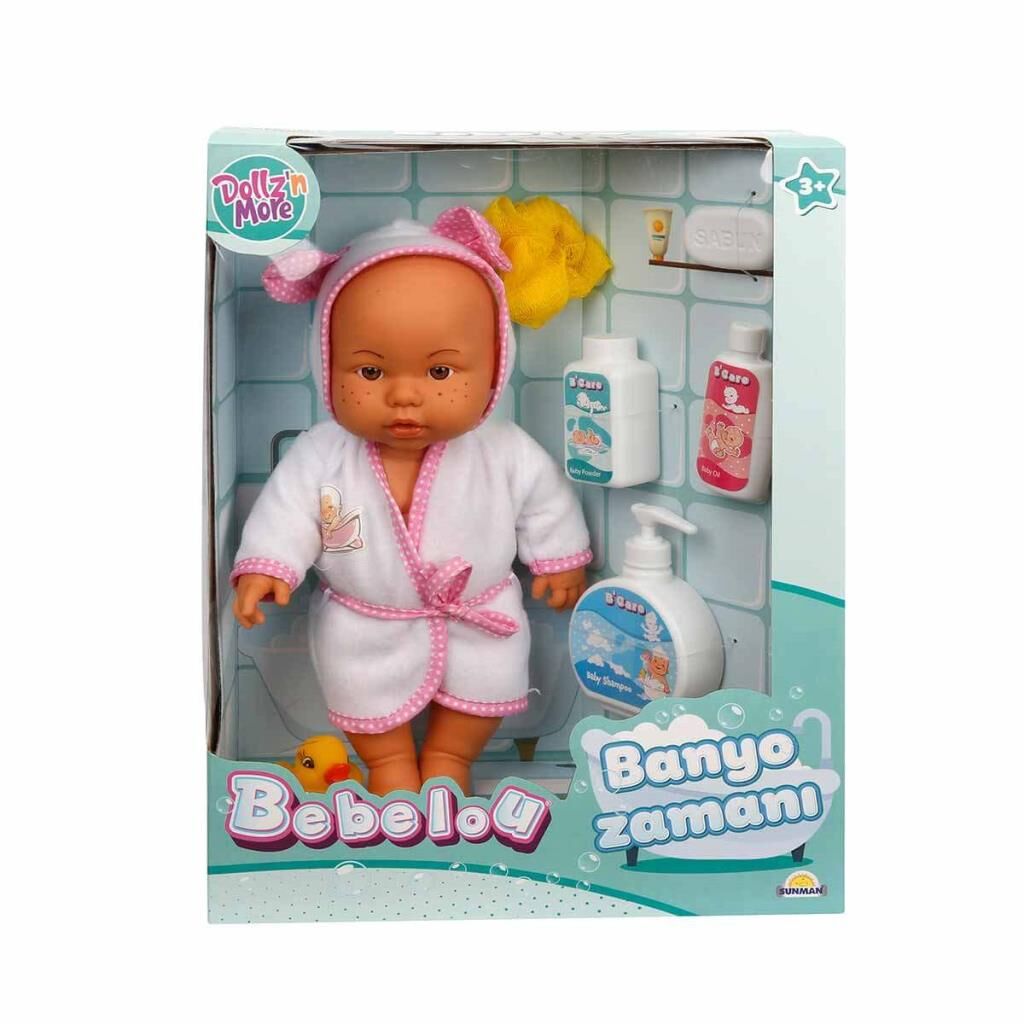 Nessiworld Sunman Bebelou Banyo Zamanı Bebek Seti 35 Cm