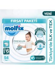 Nessiworld Molfix Premium Bebek Bezi Ultra Fırsat Paketi 6 Beden 15+ Kg 54 Adet