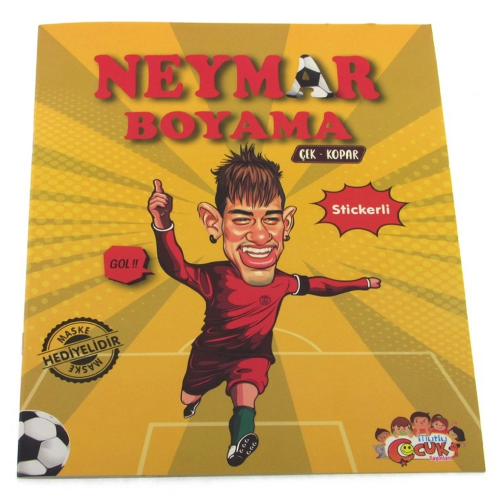 Nessiworld Neymar Çıkartmalı Maskeli Boyama Kitabı