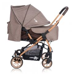 Comfymax Çift Yönlü Lüks Bebek Arabası - Wood Brown