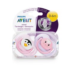 Avent 0% BPA Free Flow Yalancı Emzik 0-6 ay Truman Serisi 2'li