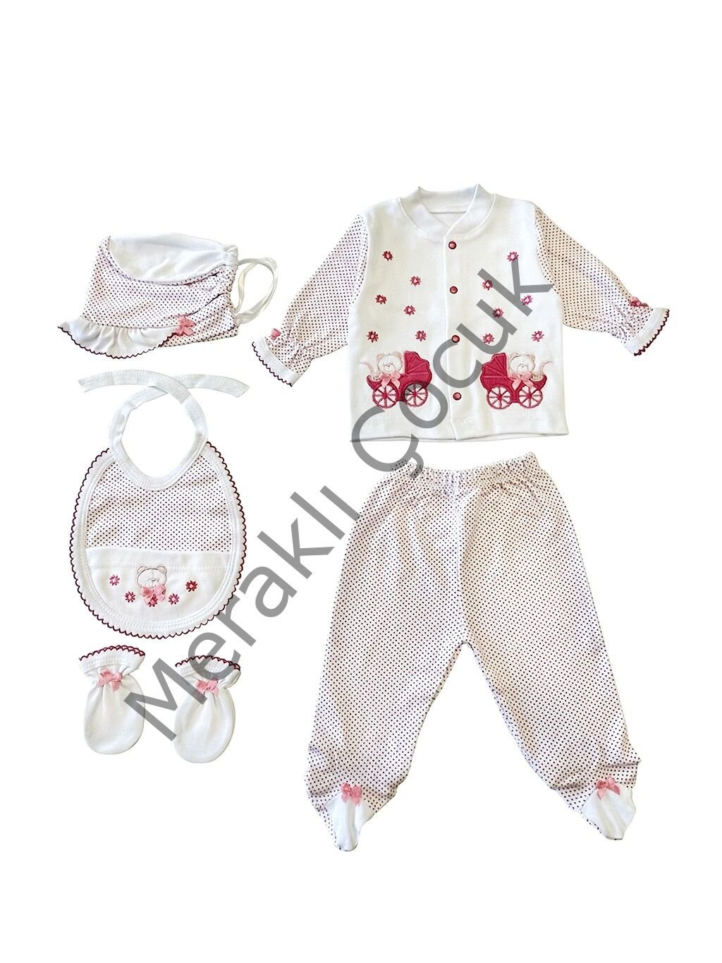 Sema Baby 5'li Set - Pembe