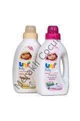 Uni Baby Sensitive Bebek Çamaşır Deterjanı 1500 ml + Bebek Çamaşır Yumuşatıcısı 1500 ml