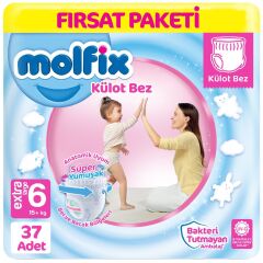 Nessiworld Molfix Külot Bez Fırsat Paketi 6 Beden 15+ Kg 37 Adet