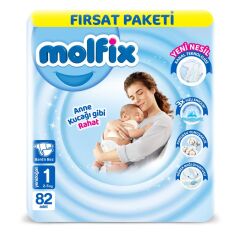 Nessiworld Molfix Bebek Bezi Fırsat Paketi 1 Beden 2-5 Kg 82 Adet