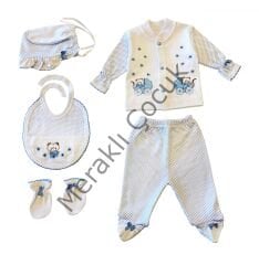 Sema Baby 5'li Premature Puanlı Set - Açık Mavi 8682476853155