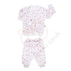 Sevi Bebe Desenli Pijama Takım - Pembe 2-3 Yaş