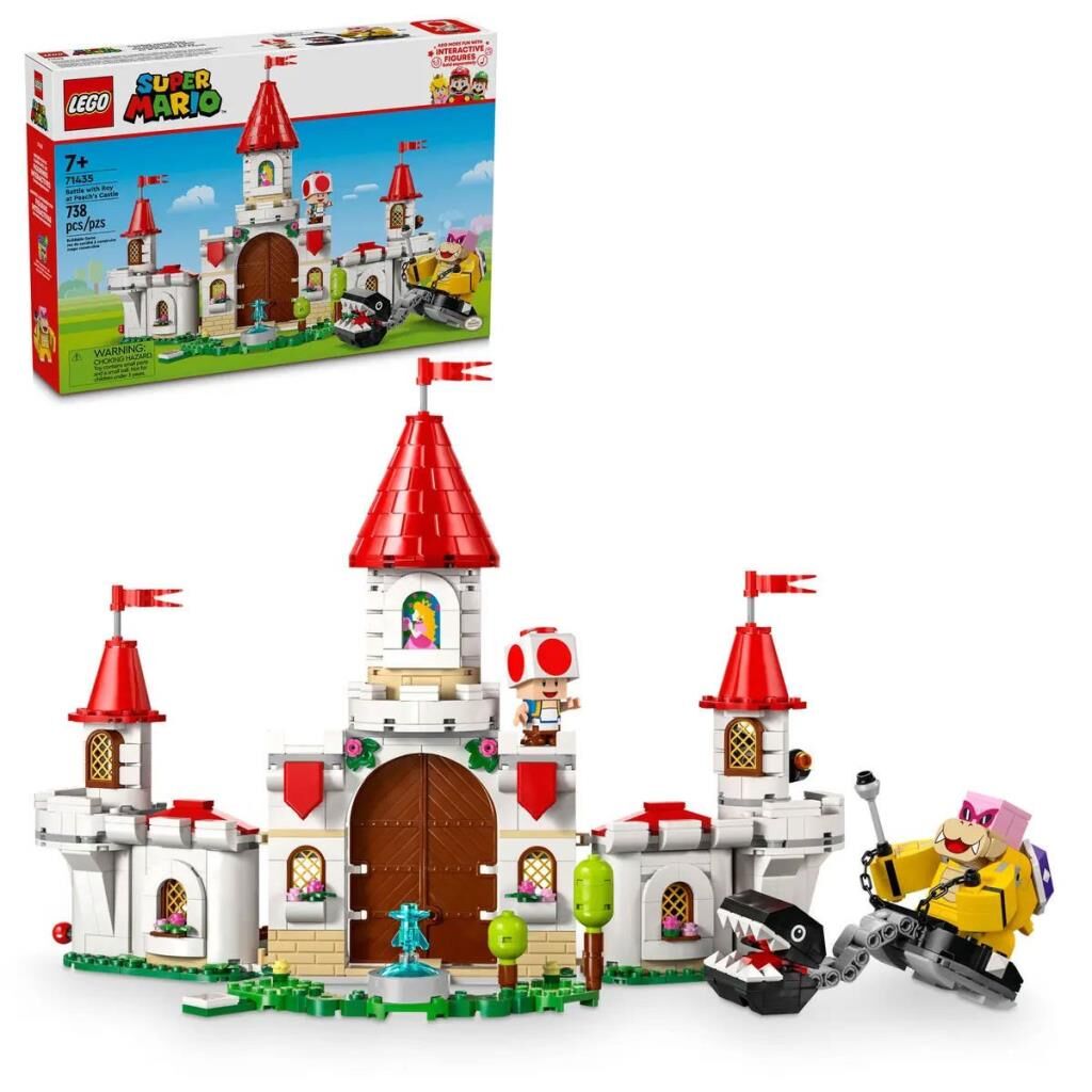 Nessiworld 71435 Lego Super Mario Peachin Kalesinde Roy ile Savaş 738 parça +7 yaş