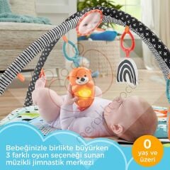 Fisher Price Neşeli Hayvanlar 3'ü 1 Arada Jimnastik Merkezi Oyun Halısı