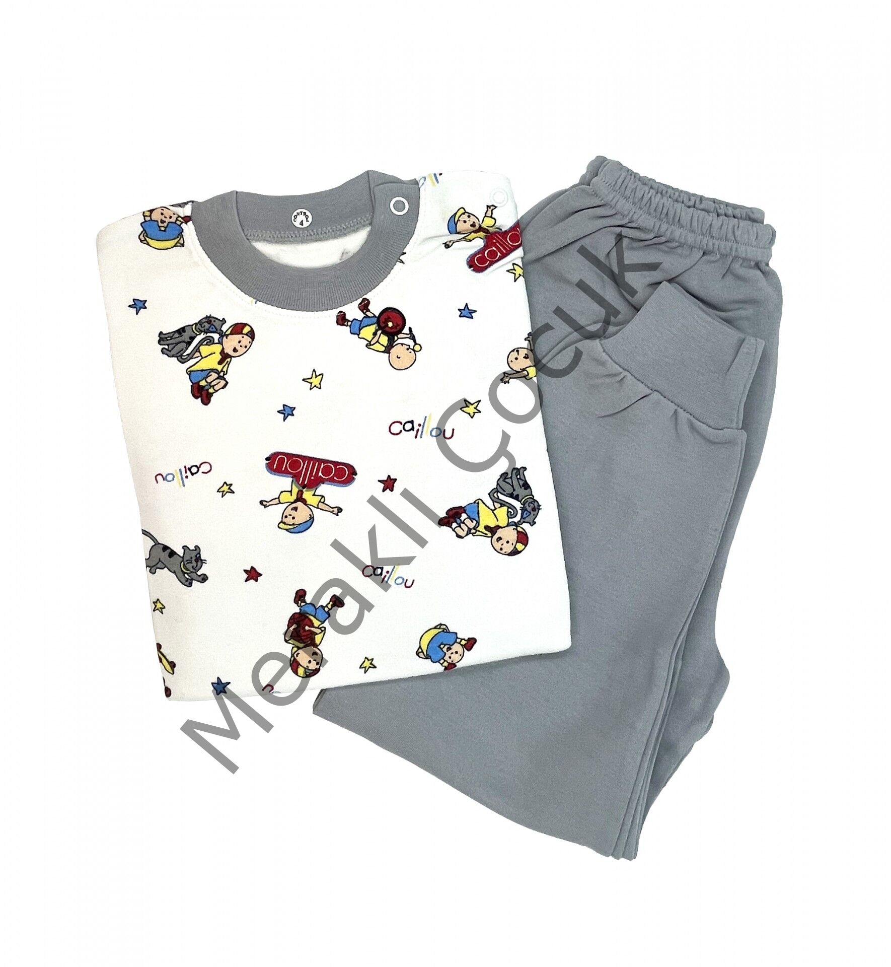 Sema Baby Caillou Pijama Takımı 1 Yaş - Gri