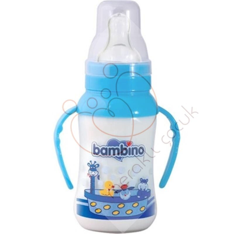 Bambino Ayıcıklı  Kavranabilir Biberon 150 ml - Mavi