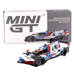 Nessiworld Mini Gt 1/64 BMW M Hybrid V8 #25 BMW M Team RLL 2023 IMSA Sebring 12 Hrs 2nd Place