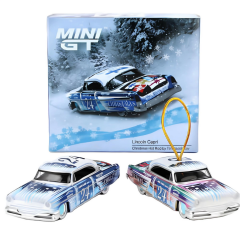 Nessiworld Mini GT 1/64 Lincoln Capri Christmas Hot Rod by Tim Sadchikov 2024 Christmas Edition