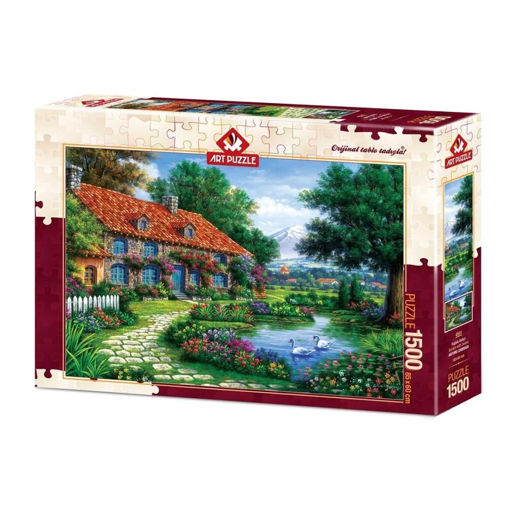 Nessiworld 4551 Art Puzzle Kuğulu Bahçe 1500 parça Puzzle / +15 yaş