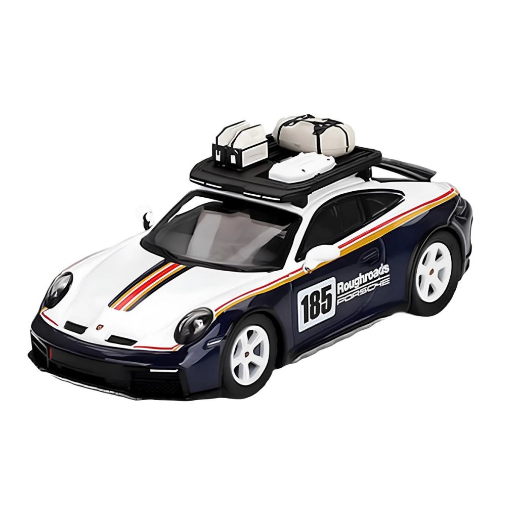 Nessiworld Mini GT 1/64 Porsche 911 Dakar Rallye Design Package White/Gentian Blue Metallic