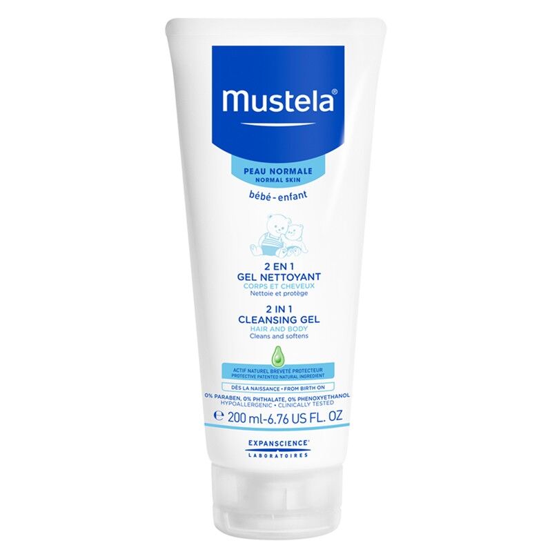 Mustela 2 In 1 Cleansing Gel 200 Ml (Saç Ve Vücut Şampuanı)