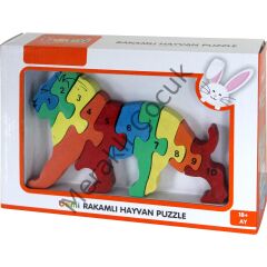 Bemi Ahşap Rakamlı Hayvan Puzzle ( Aslan )