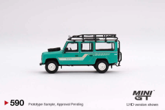 NessiWorld Mini GT 1/64 Land Rover Defender 110 1985 County Station Wagon Trident Green