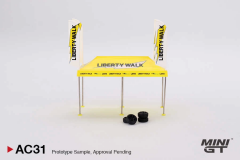 NessiWorld Mini GT 1/64 Paddock Service Tent Set - LB Racing