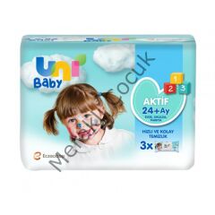 Uni Baby Aktif Bebek 3 lü Islak Mendil 24+ Ay 3x52 Adet