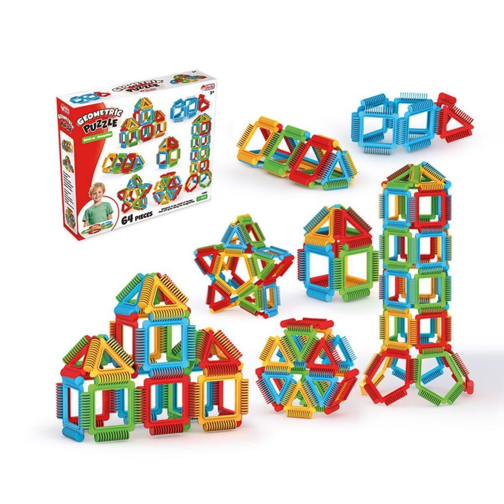 Nessiworld  03896 Geometrik Puzzle 64 Parça -Dede