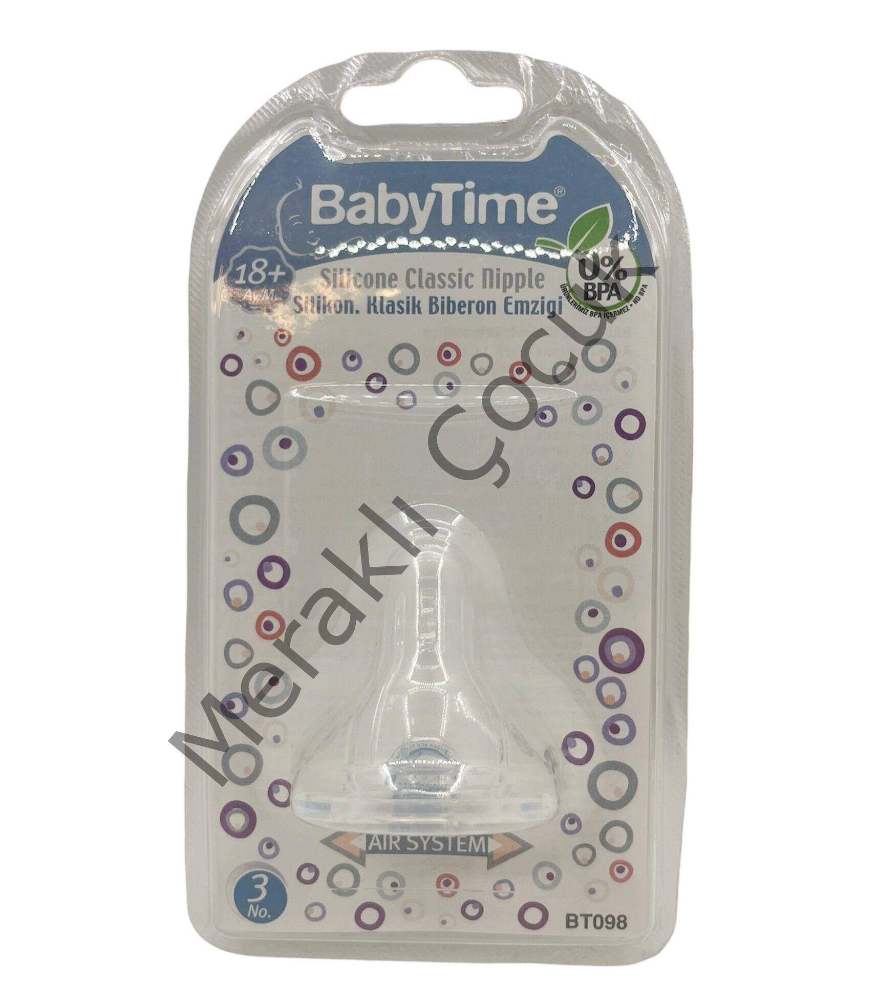 Baby Time Silikon Biberon Emziği 18+ Ay