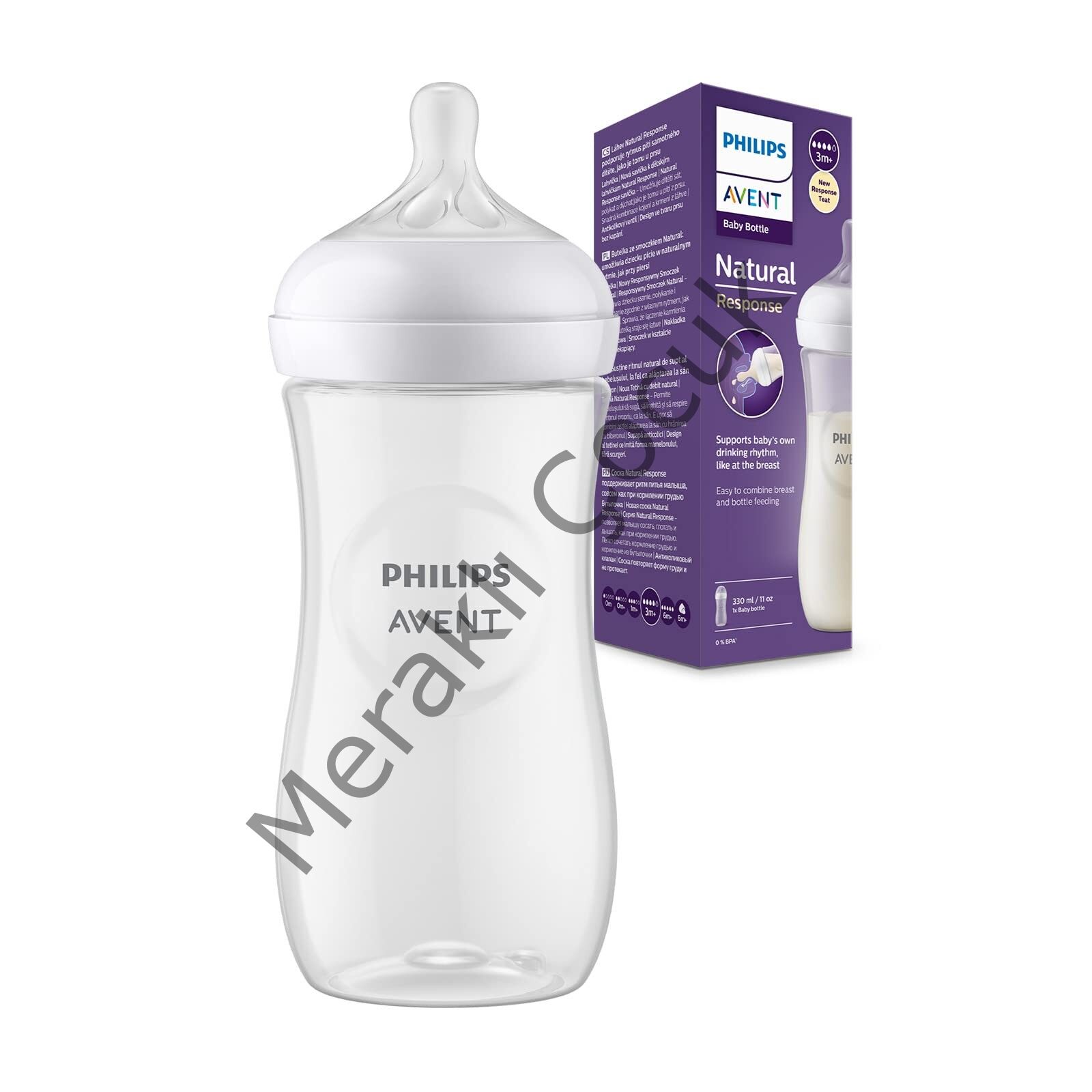 Philips Avent Natural Response PP Biberon 3 Ay+ 330ml SCY906/01