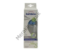 Bambino Altı Köşe Cam Biberon 150 ml - Mavi