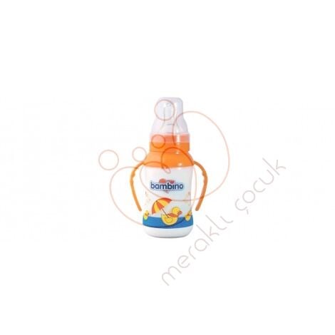 Bambino Biberon Ayıcıklı Kavranabilir 150 ml - Turuncu