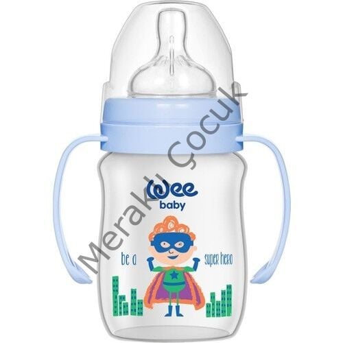 Wee Baby Kulplu PP Biberon 150 ML - Mavi