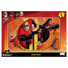 Nessiworld INC 704 Incredibles 2 Frame Puzzle 24 Parça