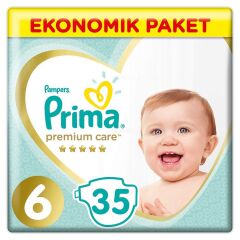 Nessiworld Prima Premium Care Bebek Bezi Ekonomik Paket 6 Beden 35 Adet