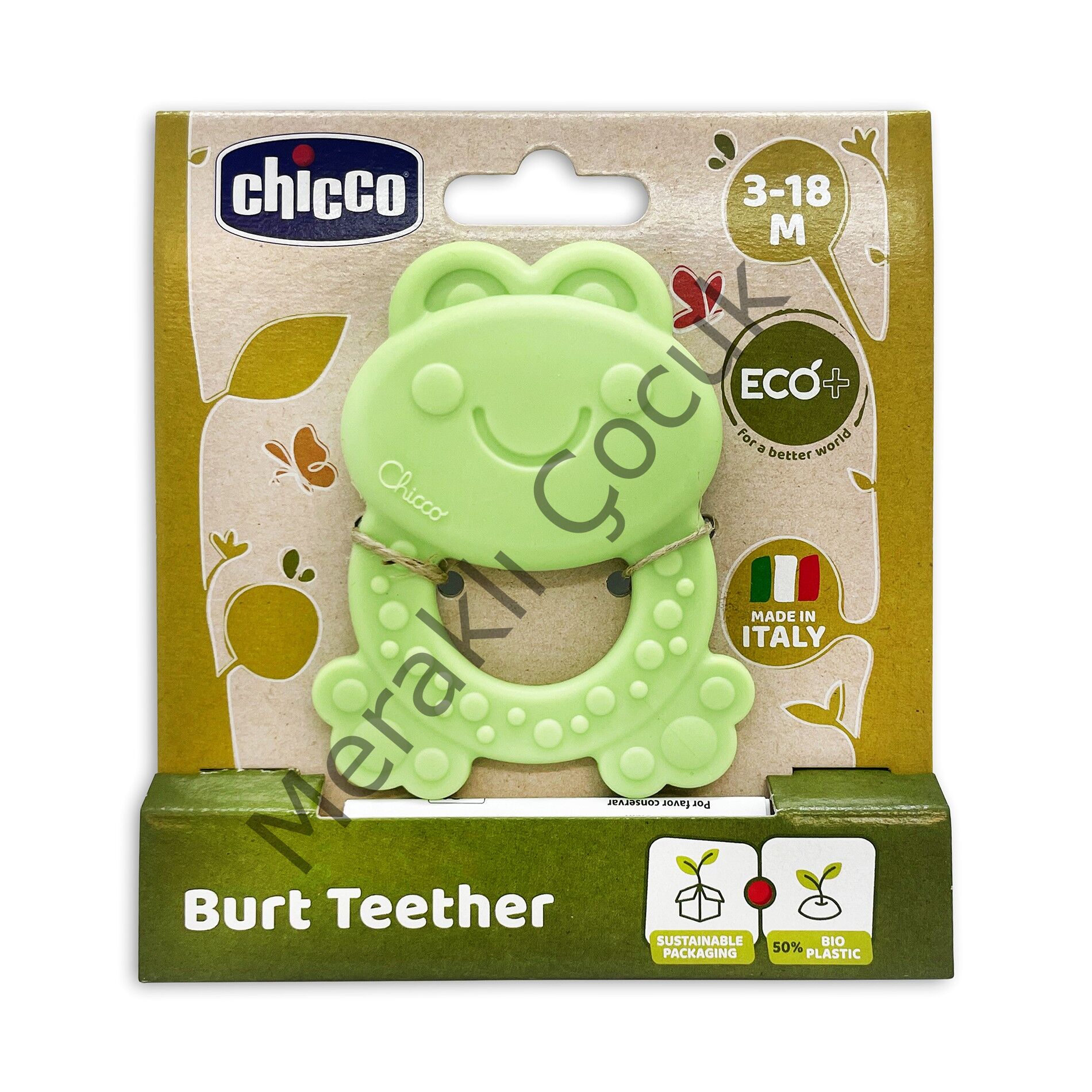 Chicco Burt Diş Kaşıyıcı 3-18 Ay - Yeşil