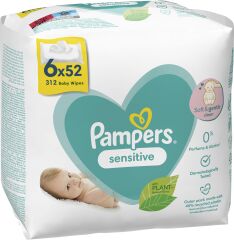 Prima Pampers Sensitive Hassas Islak Bebek Havlusu 52x6 Adet (312 Yaprak)