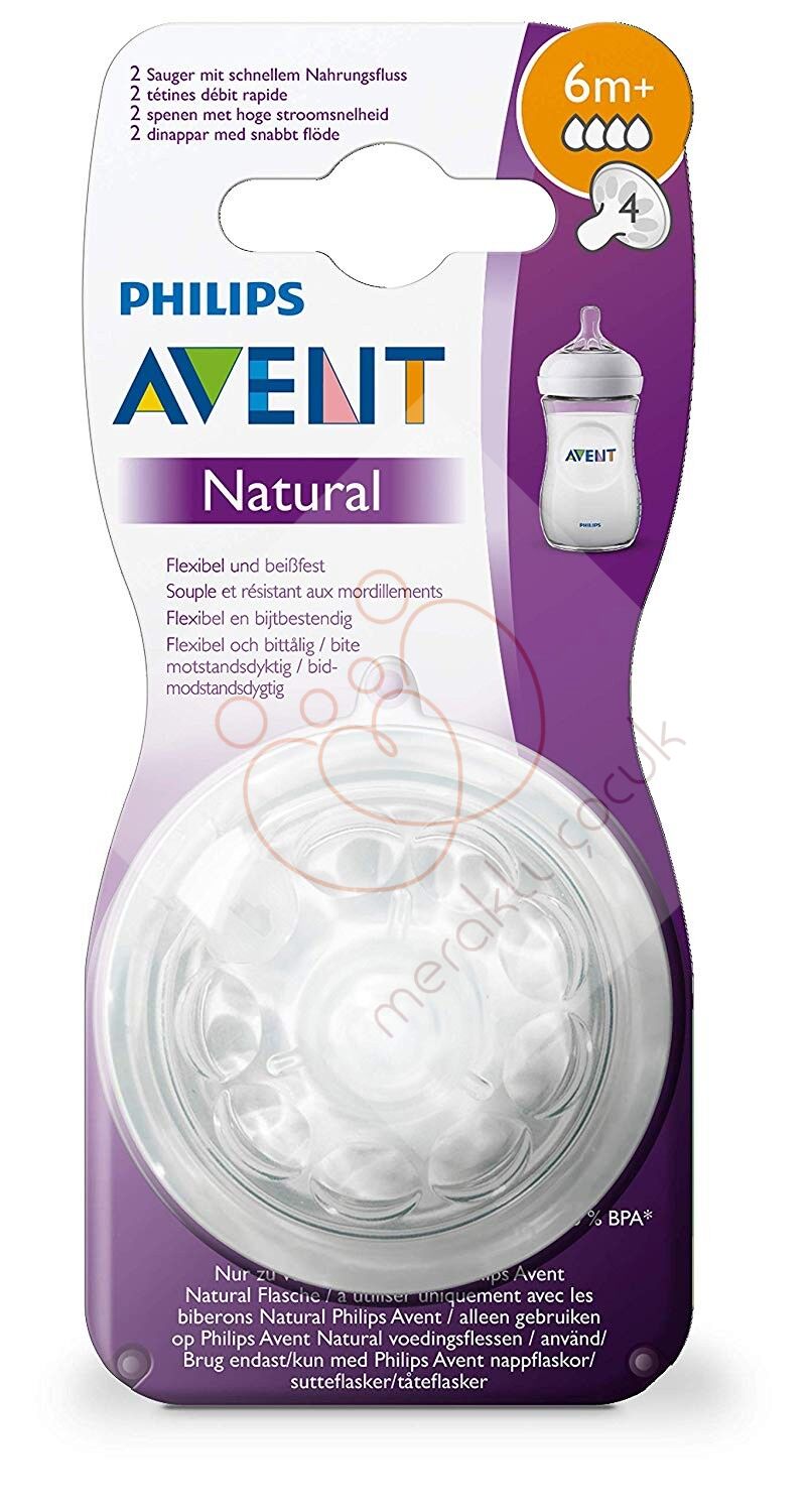 Philips Avent Natural Biberon Emziği +6 Ay 2li