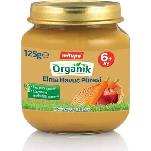 Nessiworld Milupa Organik Elma Havuç Püreli Kavanoz Maması 125 Gr