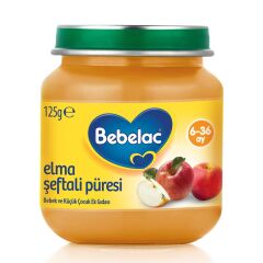 Nessiworld Bebelac Elma Şeftali Püresi Kavanoz Maması 125 Gr