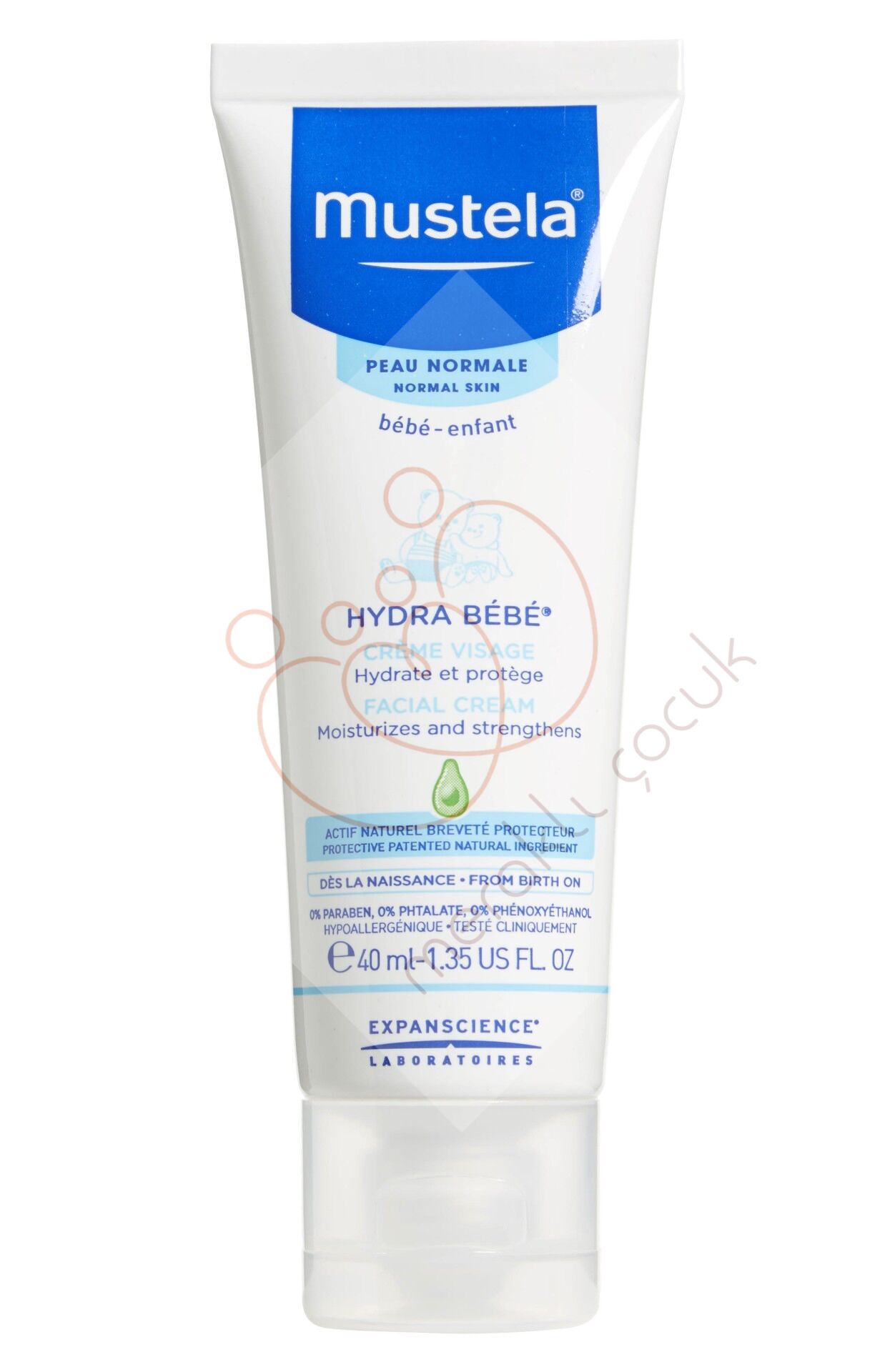 Mustela Hydra Bebe Organik Avokadolu Bebek Yüz Kremi - 40ML