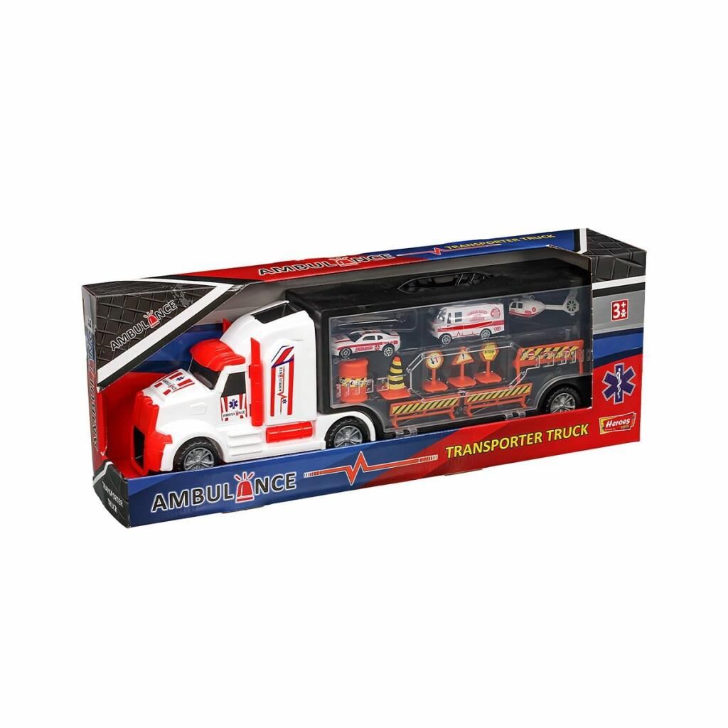 Nessiworld ERN-877 Heroes Toys Çantalı Ambulans Taşıyıcı Tır Seti - Eren Oyuncak