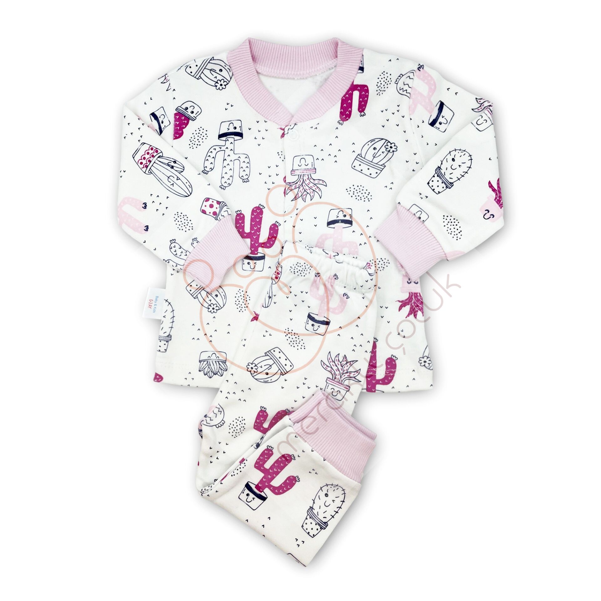 Sema Baby Sleeper Cactus Bebek Pijama Takımı 0-3 Ay - Pembe