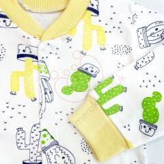 Sema Baby Sleeper Cactus Bebek Pijama Takımı 0-3 Ay - Sarı