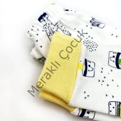 Sema Baby Sleeper Cactus Bebek Pijama Takımı 6-9 Ay - Sarı