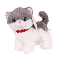 Nessiworld KZL-2311010 Peluş Miyavlayan Kedi -Kızılkaya Oyuncak