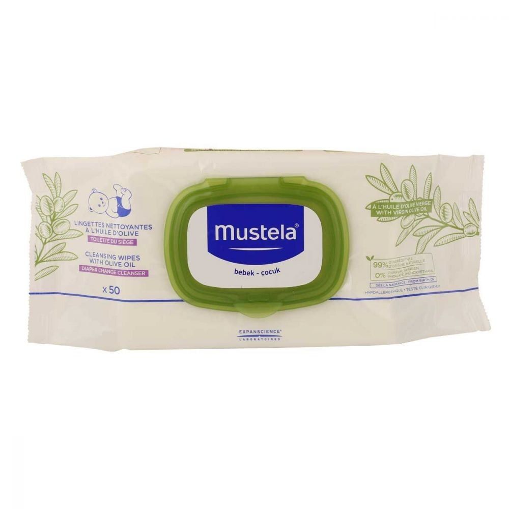 Mustela Cleansing Wipes Zeytinyağlı Islak Mendil 50 Adet